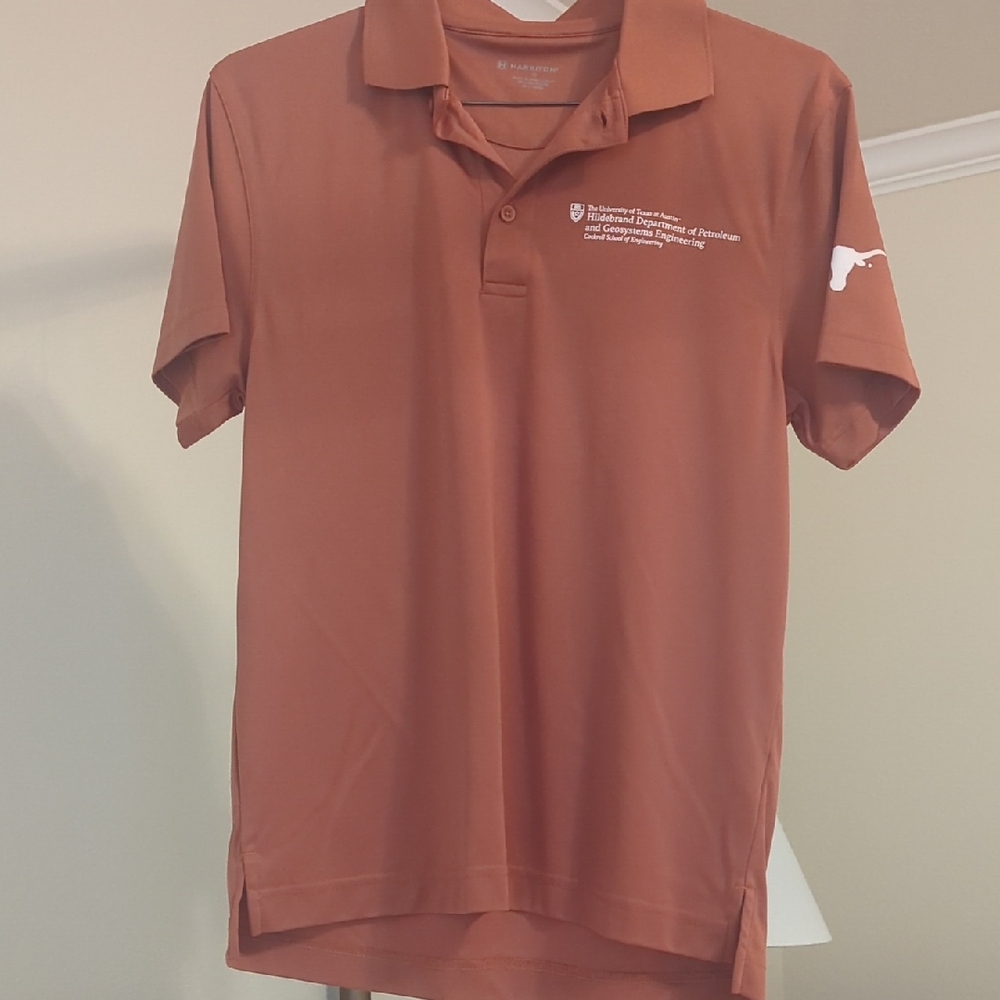 UNIVERSITY OF TEXAS Men’s Rust-Orange Polo with White Logo